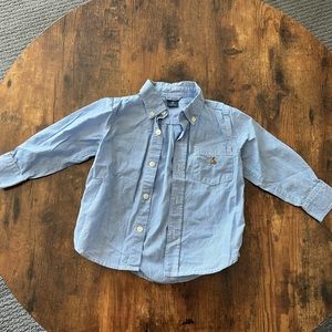 baby GAP Blue and White striped button up